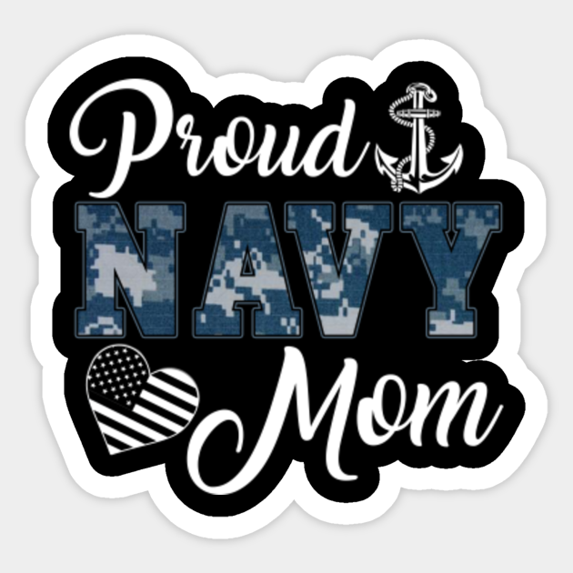 Us Navy Proud Mom T Shirt T Navy Mother Patriotic Heart Proud Navy Mom Sticker Teepublic 